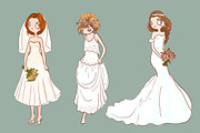 Set of 12 cute brides, an Illustration by Salvadorova (Thumbnail 5 of 6)