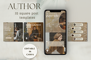 Author Instagram Post template, a Social Media Template by Petite Zakka Boutique (Thumbnail 1 of 6)