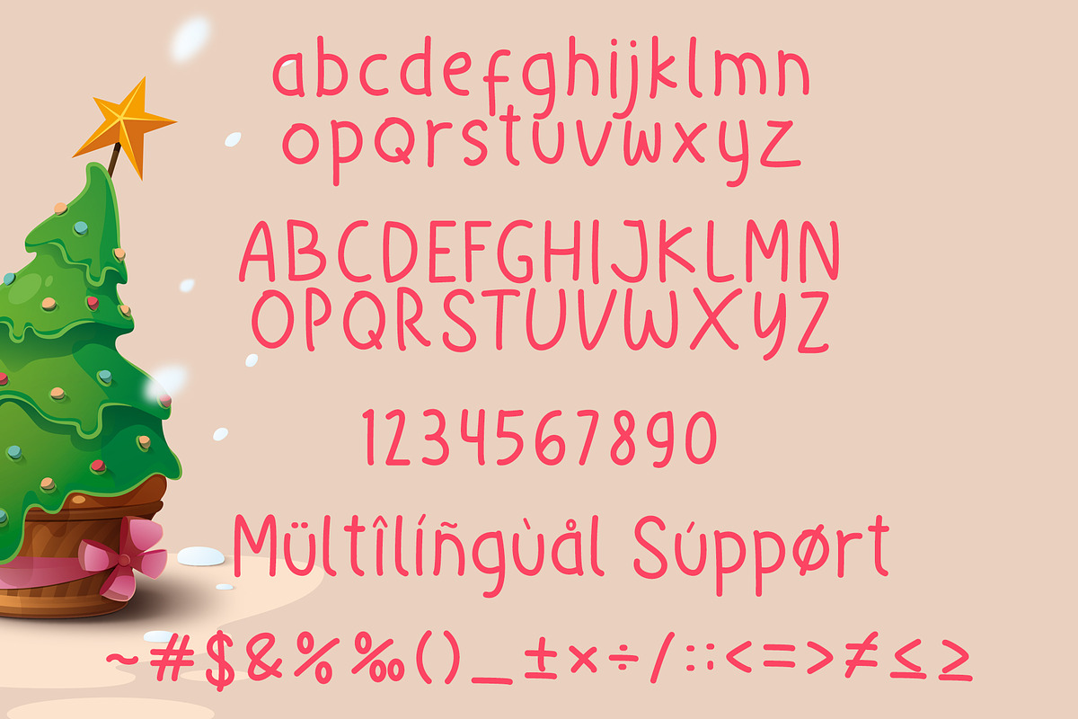 Little Christmas - Cheerful Holiday, a Font by Wellscript Studio (Photo 6 of 7)