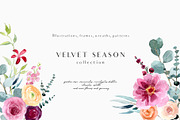 Velvet season - graphic set, an Illustration by Youksy (Thumbnail 1 of 10)