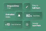 Neumorph Green PowerPoint Template, a Presentation Template by Brandearth RRGraph (Thumbnail 2 of 7)