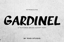 GARDINAL Textured Brush Script Font