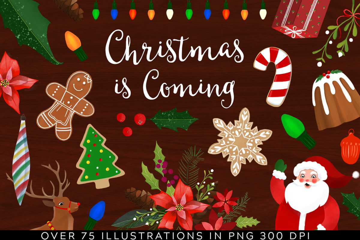 Christmas is Coming Holiday Pack, an Illustration by becky nimoy (Photo 1 of 4)