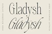 Gladysh | Elegant Condensed Serif, a Serif Font by Sealoung (Thumbnail 1 of 15)