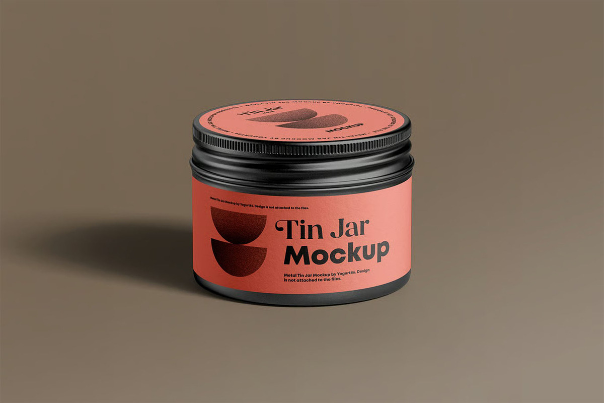Metal Tin Jar Mock-up, a Packaging Mockup by zippypixelstudio (Photo 3 of 10)