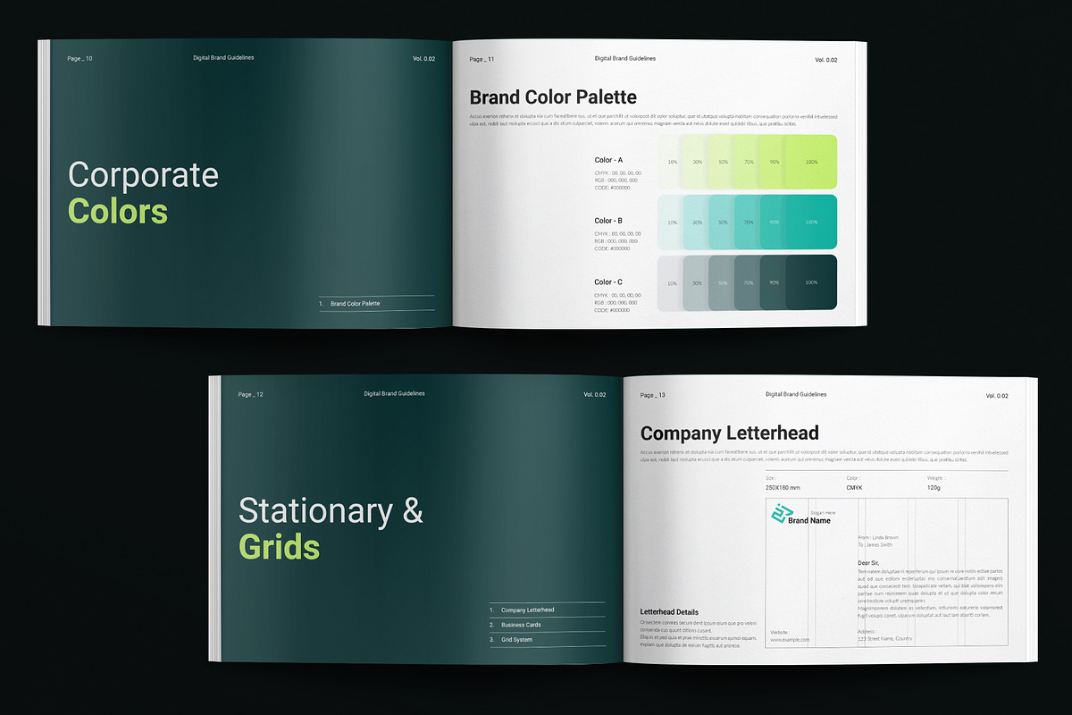 Digital Brand Guidelines Landscape, a Brochure Template by E-Type (Photo 5 of 7)
