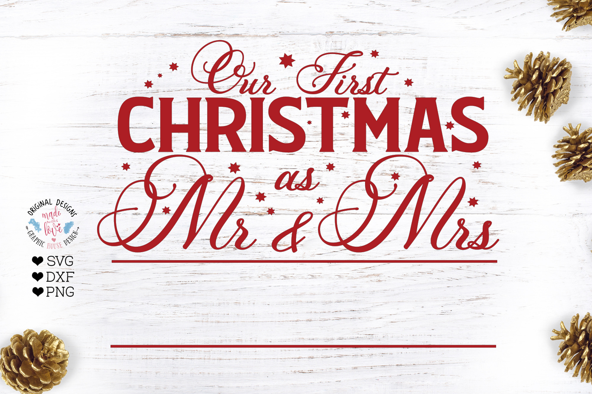Our First Christmas as Mr and Mrs, an Illustration by Graphic House ...