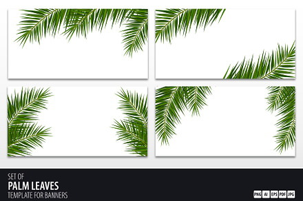 Palm Leaves Template for Banners, a Poster Template by Leo Edition