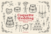 Coquette Wedding Cliparts & Frames, an Object Illustration by Felizabeth Design (Thumbnail 1 of 14)