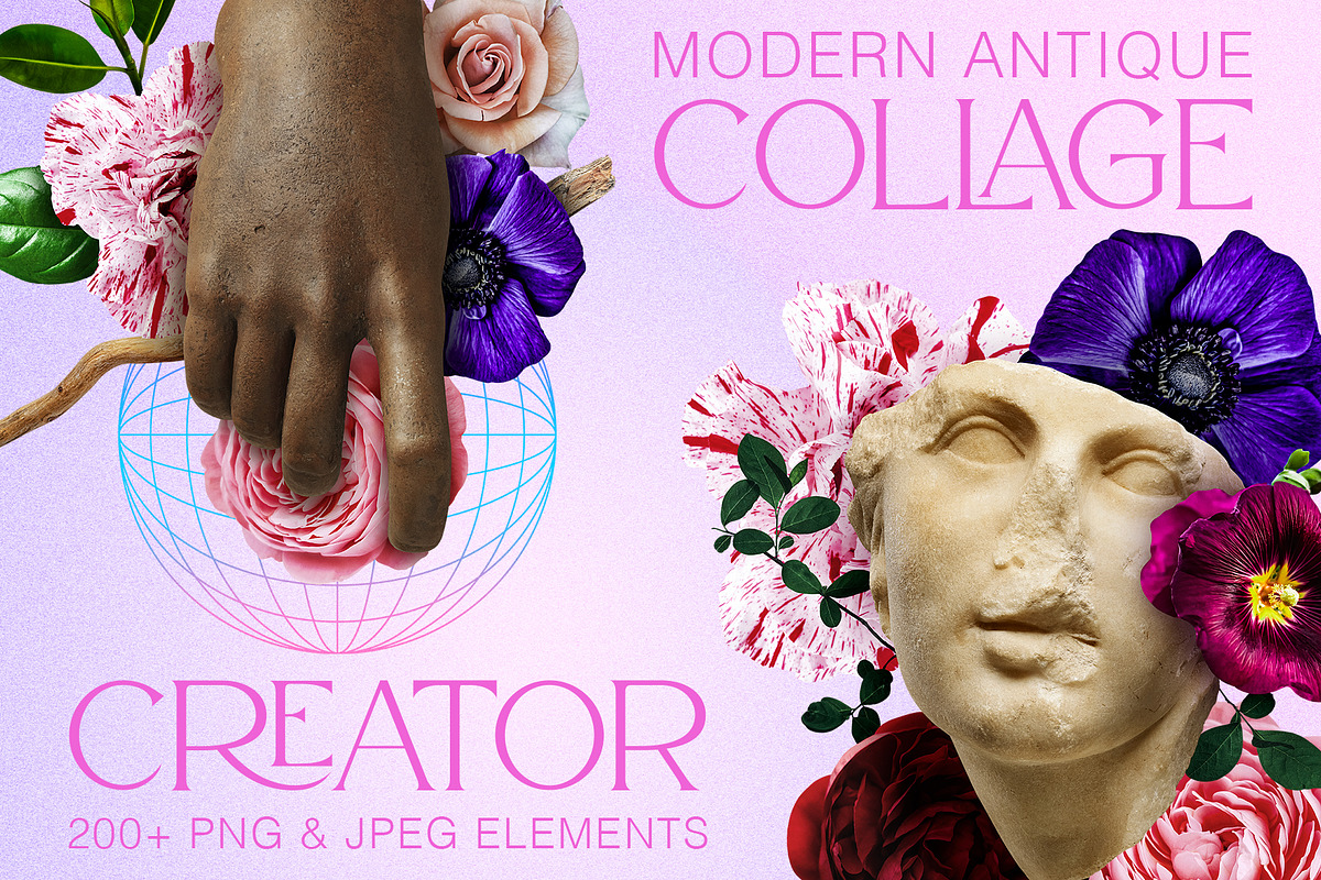 Modern Antique Collage Creator 200+, an Object Graphic by CatJello Graphics (Photo 1 of 15)