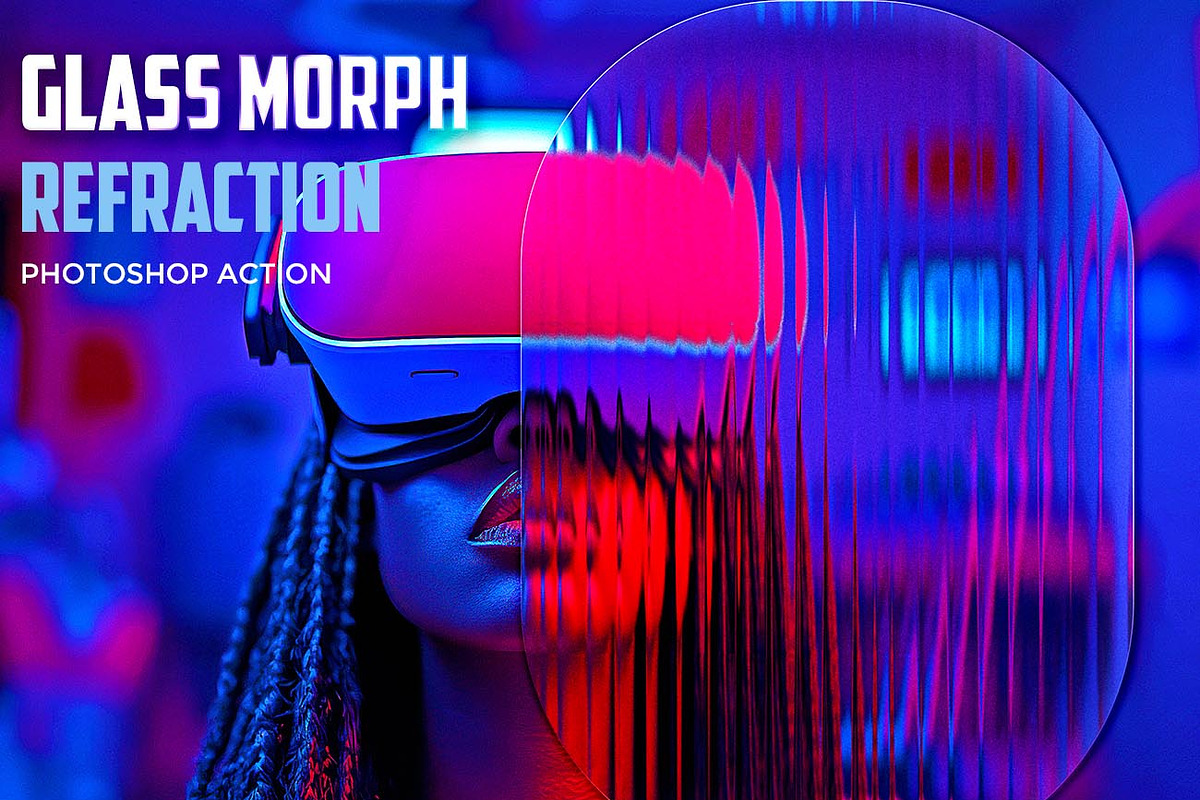 GLASS MORPH REFRACTION PHOTOSHOP, an Action Add-On by Studio Retouch (Photo 1 of 14)