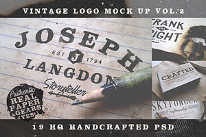 Vintage Logo Mock Up Set Volume 2