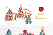 Watercolor CHRISTMAS MARKET, a Decorative Illustration by S_ARTLOVE (Thumbnail 5 of 8)