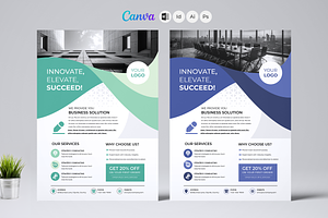 Business Flyer Template | Canva, a Flyer Template by Template Zone