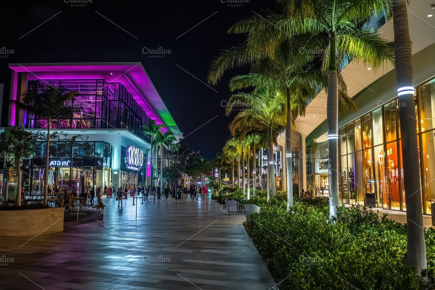 Night time stroll along Lincoln Road, a Photo by Iftikhar Alam
