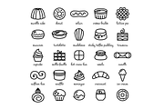 DESSERT - vector line icons, an Outline Icon by marusdesign (Thumbnail 2 of 2)