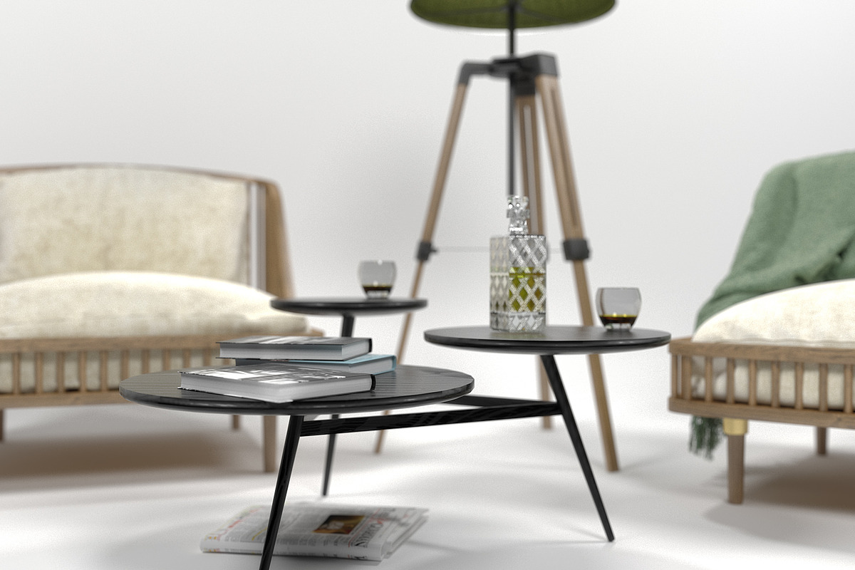 Furniture set 0206, a Furniture 3D Model by inDahouze (Photo 9 of 9)