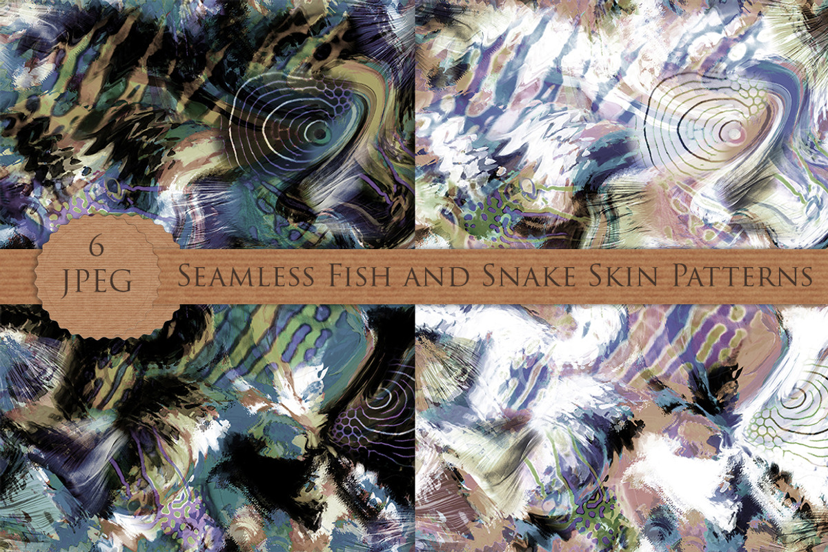 SNAKE FISH skin  6 seamless patterns, a Pattern Graphic by Futurel (Photo 1 of 4)