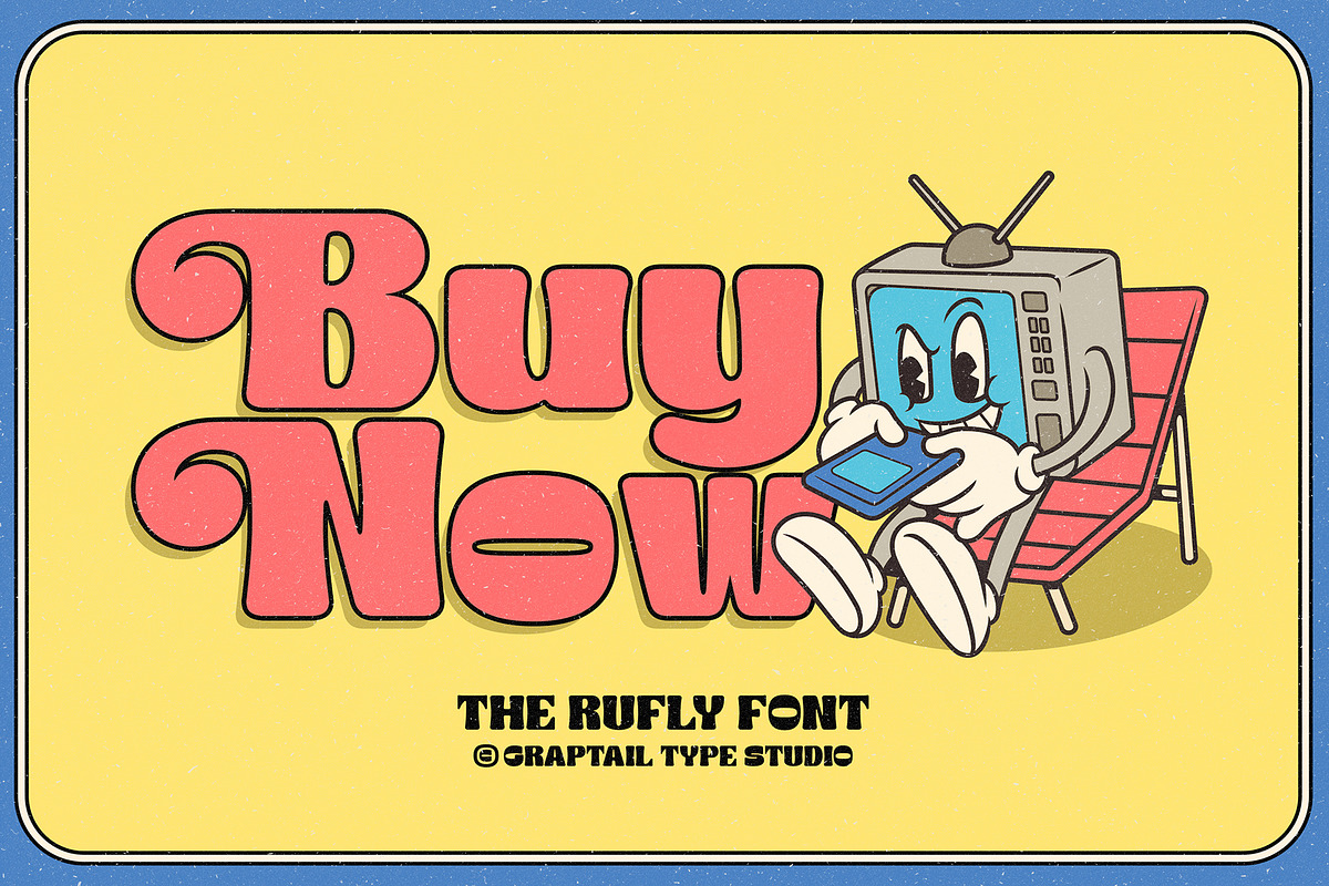 The Rufly - Retro Font, a Sans Serif Font by Graptail (Photo 9 of 9)