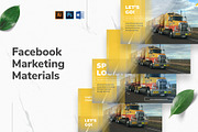 Trucking Logistics Facebook, a Social Media Template by TemplatesNow! (Thumbnail 1 of 7)