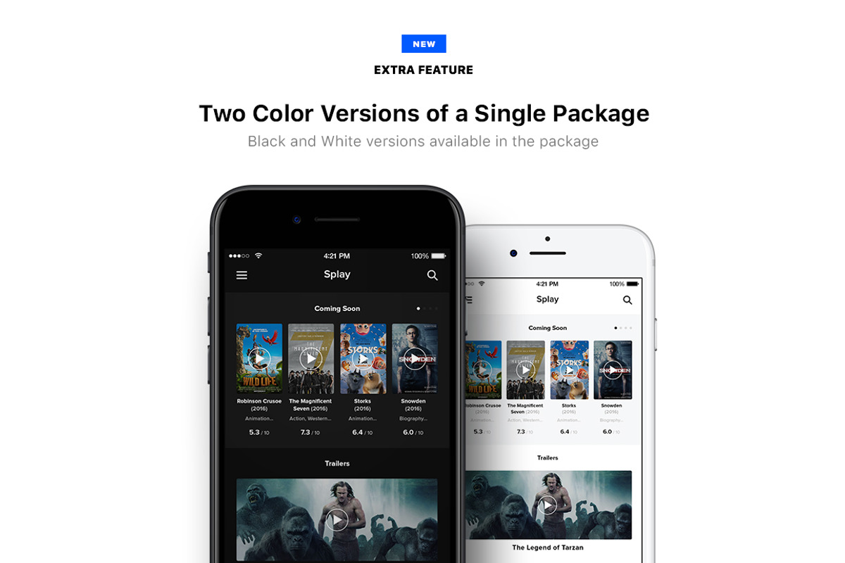 Splay Perfect Movie UI Kit, an UI Kit Template by Design Universe (Photo 3 of 6)