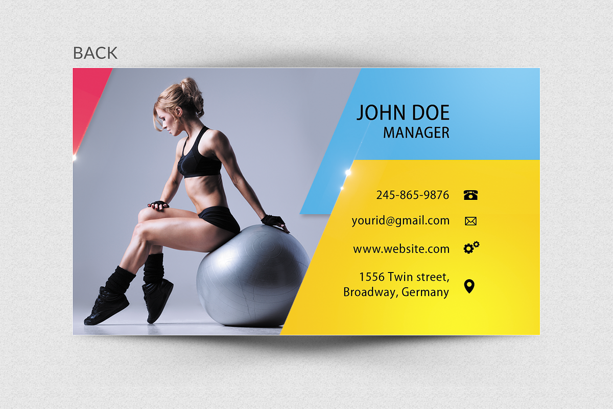 Fitness Business card, a Business Card Template by Jaisivakumar (Photo 2 of 3)