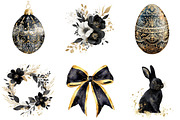 Glitter Luxury Black Easter Clipart, an Illustration by DreamArtGraphic (Thumbnail 2 of 4)