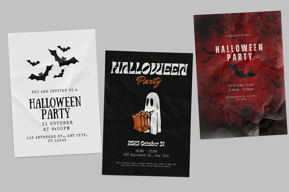 Halloween Party Invitation Card, an Invitation Template by DesignGenix (Photo 2 of 6)