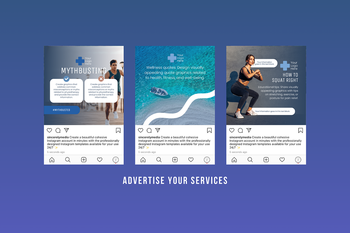 Physiotherapy Social Media, a Social Media Template by Sincerely Media (Photo 4 of 9)
