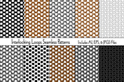 Interlocking Loops Seamless Patterns, a Pattern Graphic by Melissa Held Designs (Thumbnail 1 of 4)