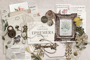 Vintage Ephemera Old Papers Bundle, a Pattern Graphic by Posh Papers & Patterns