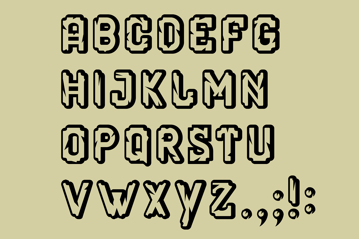GAMEOVER_font, a Font by NicklancerShop (Photo 2 of 3)