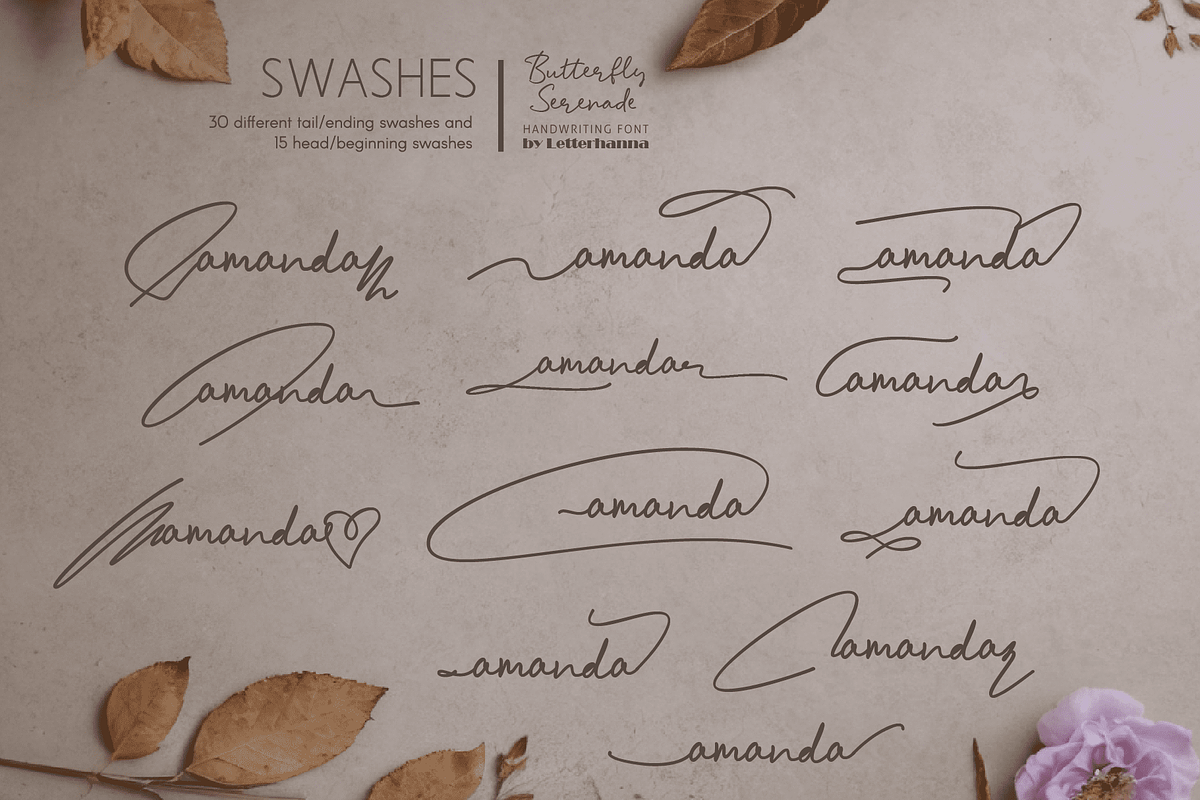 Butterfly Serenade Font, a Handwritten Font by Letterhanna Studio (Photo 13 of 13)