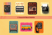 Stickers & pins Vintage, an Illustration by Onceli*art (Thumbnail 2 of 6)