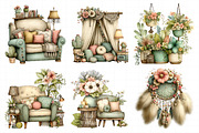 Cozy Boho Home Clipart, an Illustration by Daily.Designs (Thumbnail 6 of 8)