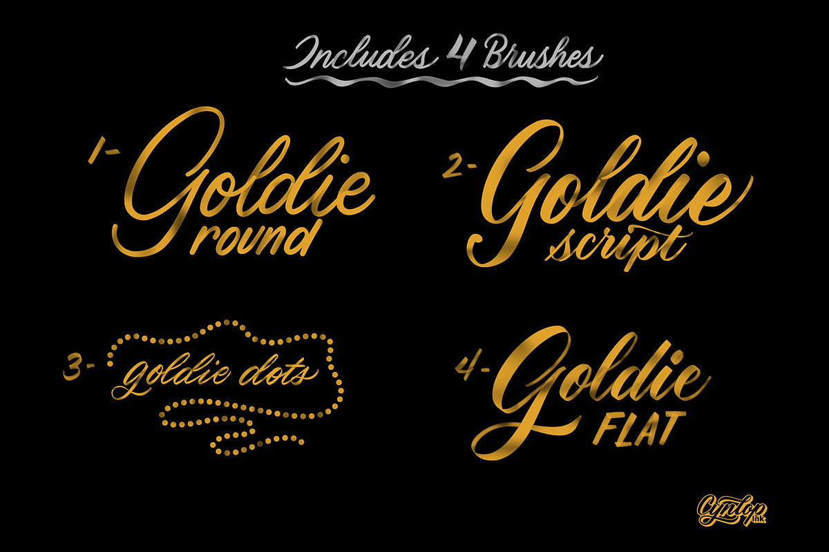Procreate Goldie Brush Set, a Brush Add-On by Cynlop Ink (Photo 2 of 9)