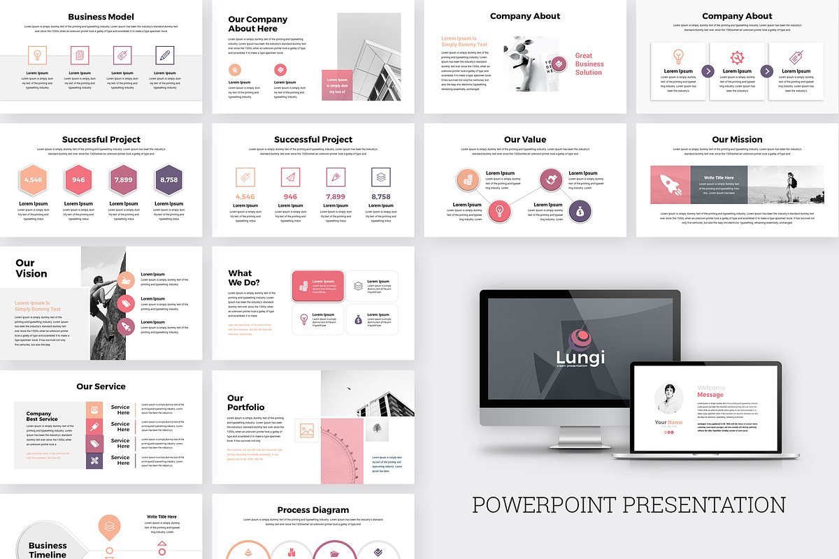 Modern Business PowerPoint Template, a Presentation Template by RsmBoutique2021 (Photo 1 of 5)