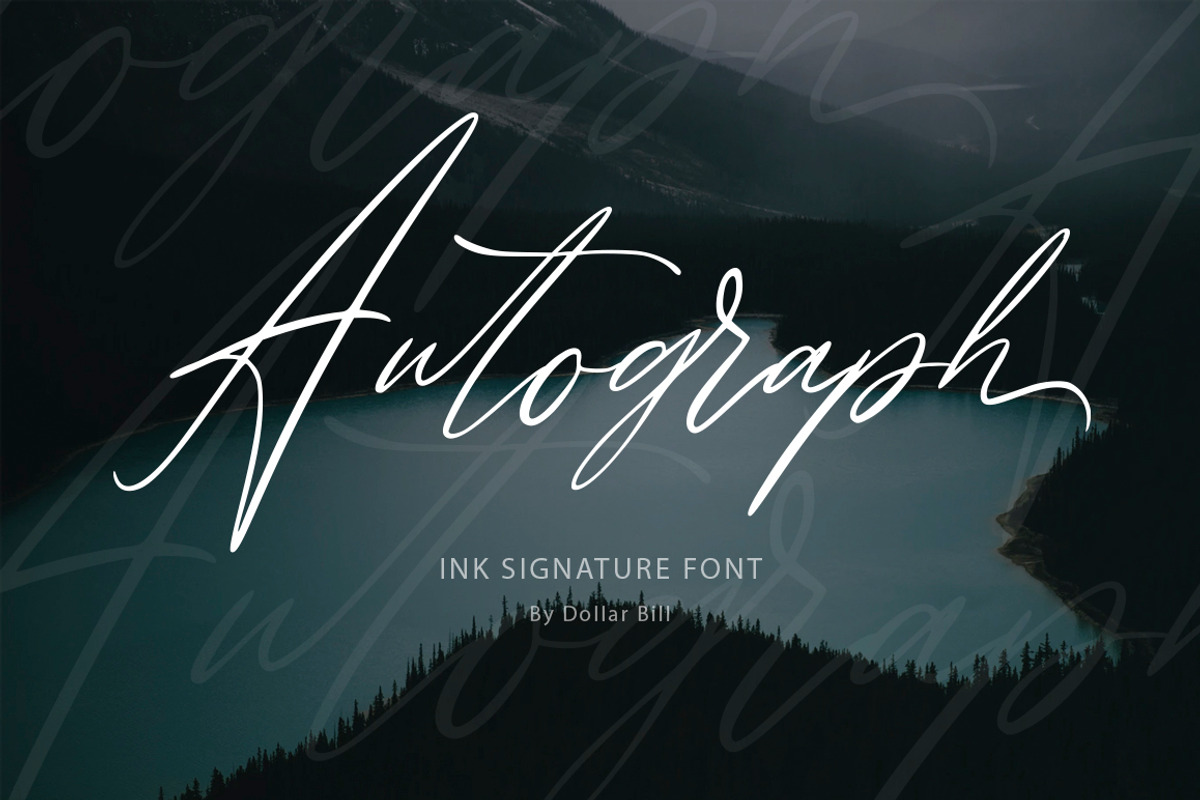 Autograph. Casual signature font.