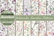 Watercolor Seamless Patterns, a Pattern Graphic by DreamCafeArt (Thumbnail 1 of 5)