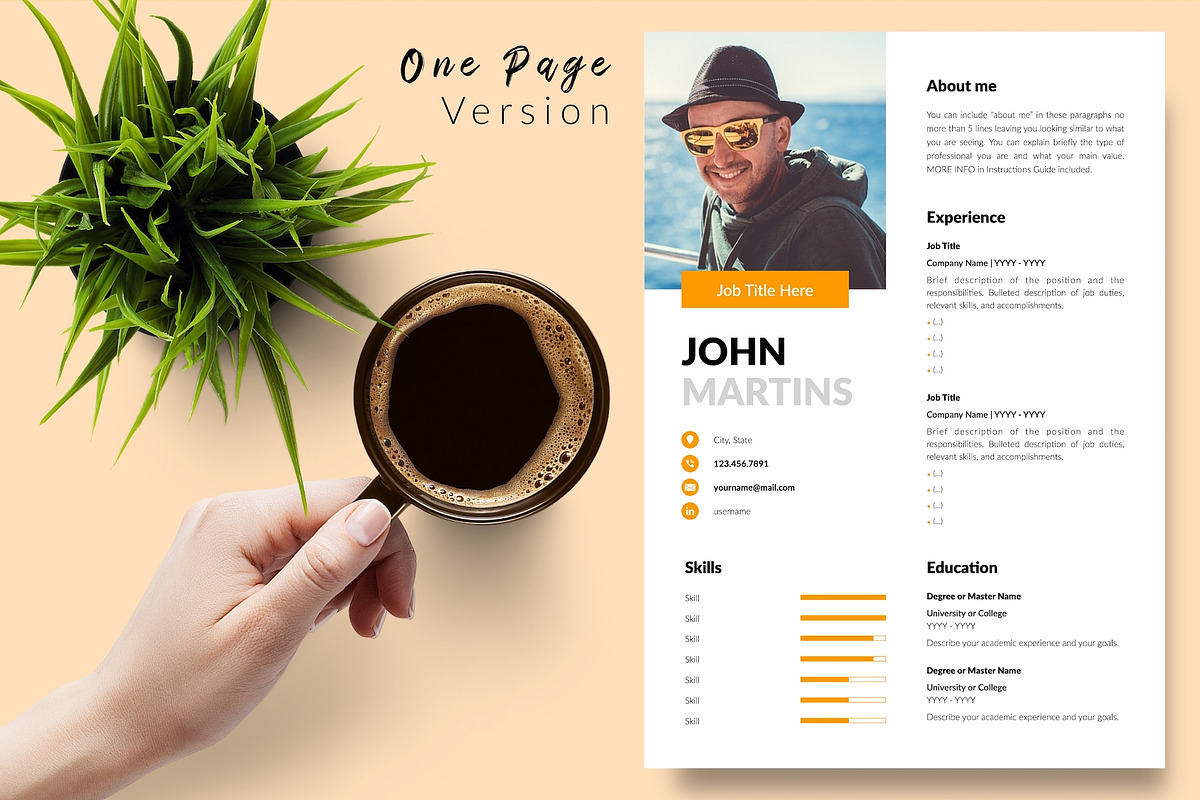 Modern Resume Design / CV - John, a Resume Template by Templates Design Co. (Photo 2 of 17)
