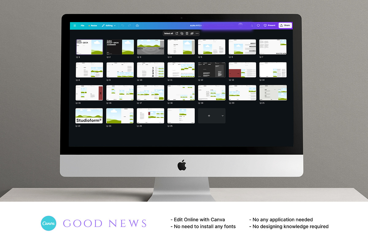 Aura Pitch Deck Presentation, a Presentation Template by Studio Industry (Photo 5 of 11)