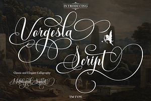 Vorgesla Script, a Script Font by TM Type