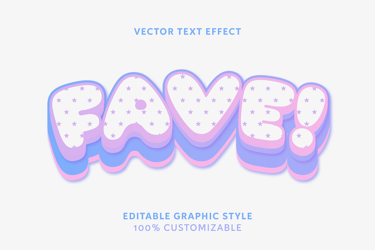 Playful Puffy Star Text Effect