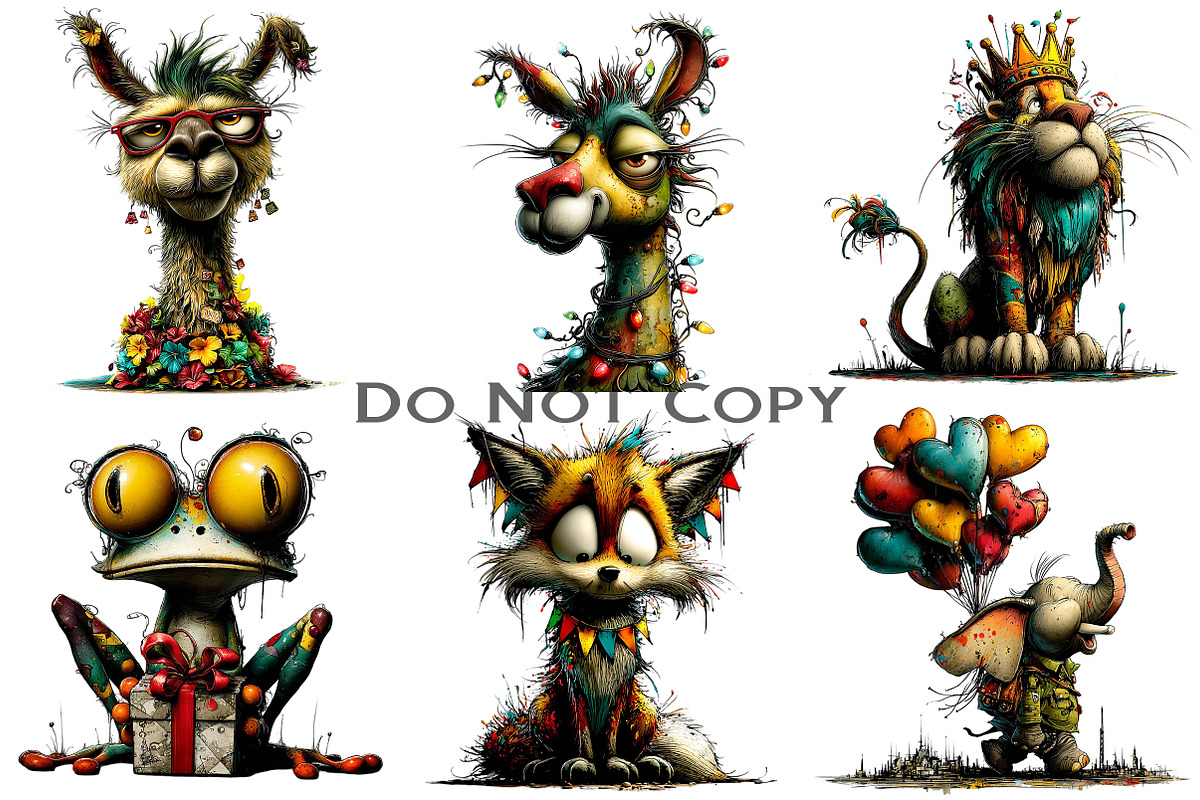 Whimsical Birthday Animal Clipart, an Illustration by Craft Nest (Photo 7 of 8)