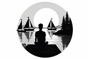 Lake Meditation & Sailing Set, an Illustration by BIPLOB EXPERT (Thumbnail 3 of 9)