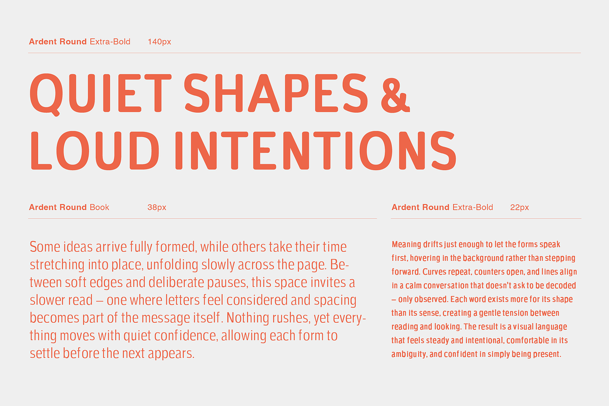 Ardent Round, a Sans Serif Font by Cassandra Cappello (Photo 6 of 12)