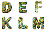 Brushstroke Alphabet Graphic Clipart, an Illustration by DreamArtGraphic (Thumbnail 4 of 4)