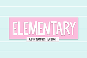 Elementary | Fun Handwritten Font, a Font by KA Designs (Thumbnail 1 of 10)