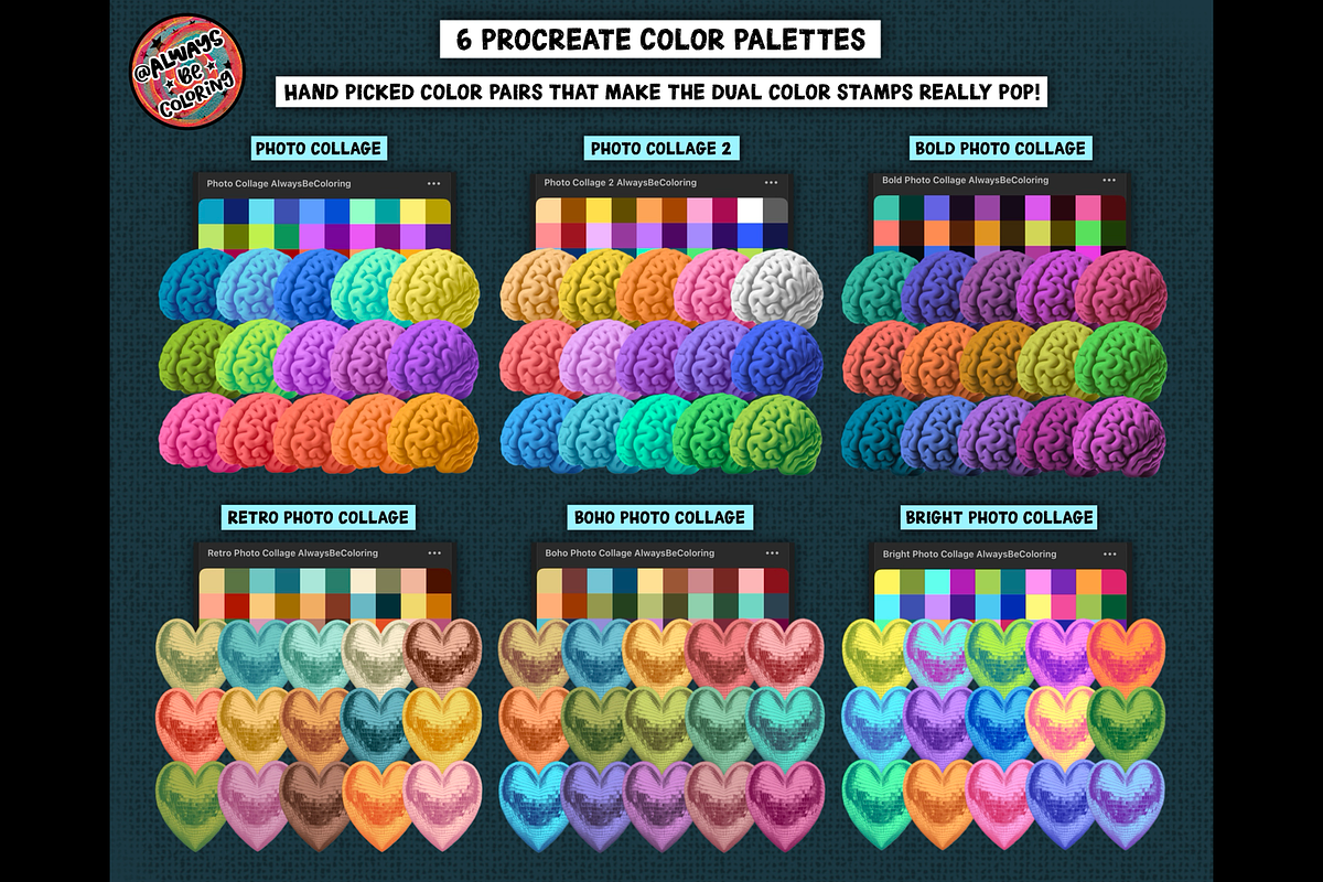 Procreate Photo Collage Brush Set, a Brush Add-On by AlwaysBeColoring (Photo 13 of 15)