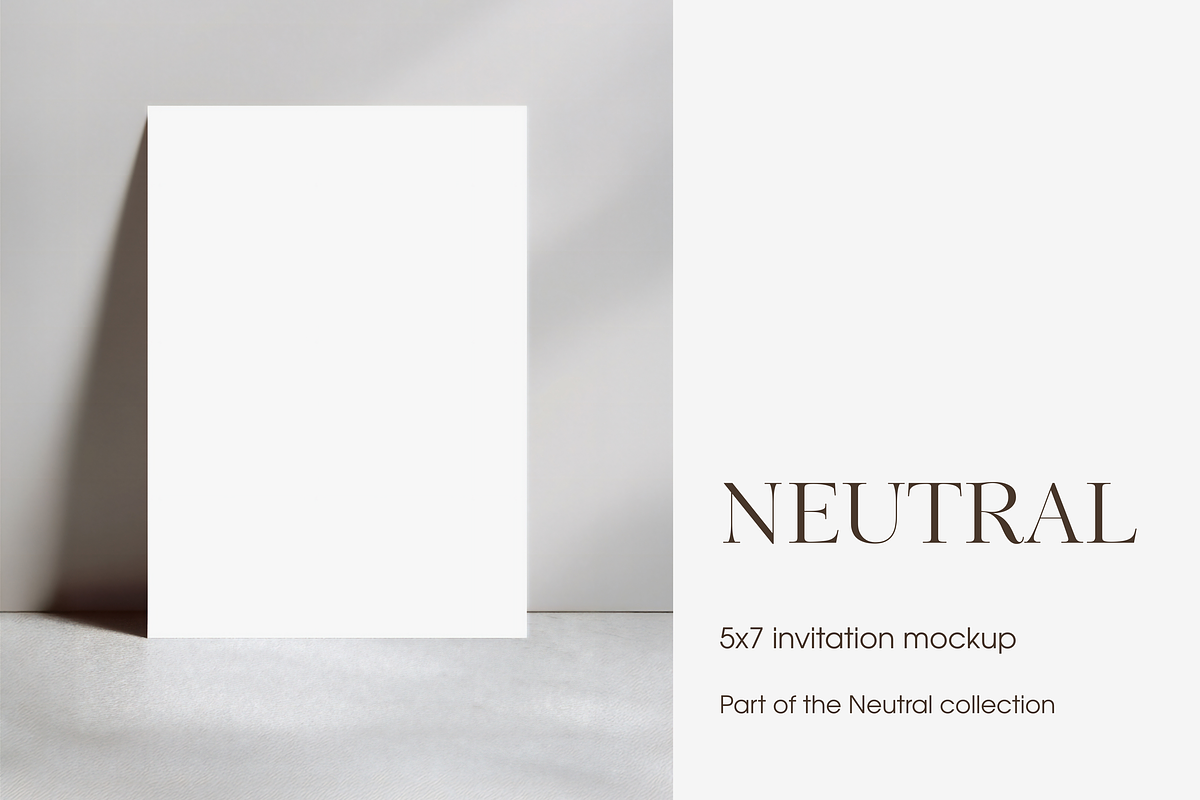 Neutral 5x7 Invitation Card Mockup, a Product Mockup by Serenefeeling (Photo 1 of 6)